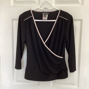 🛍️5/💲20🛍️ FRANK LYMAN Wrap Ruched Blouse (#1g52)